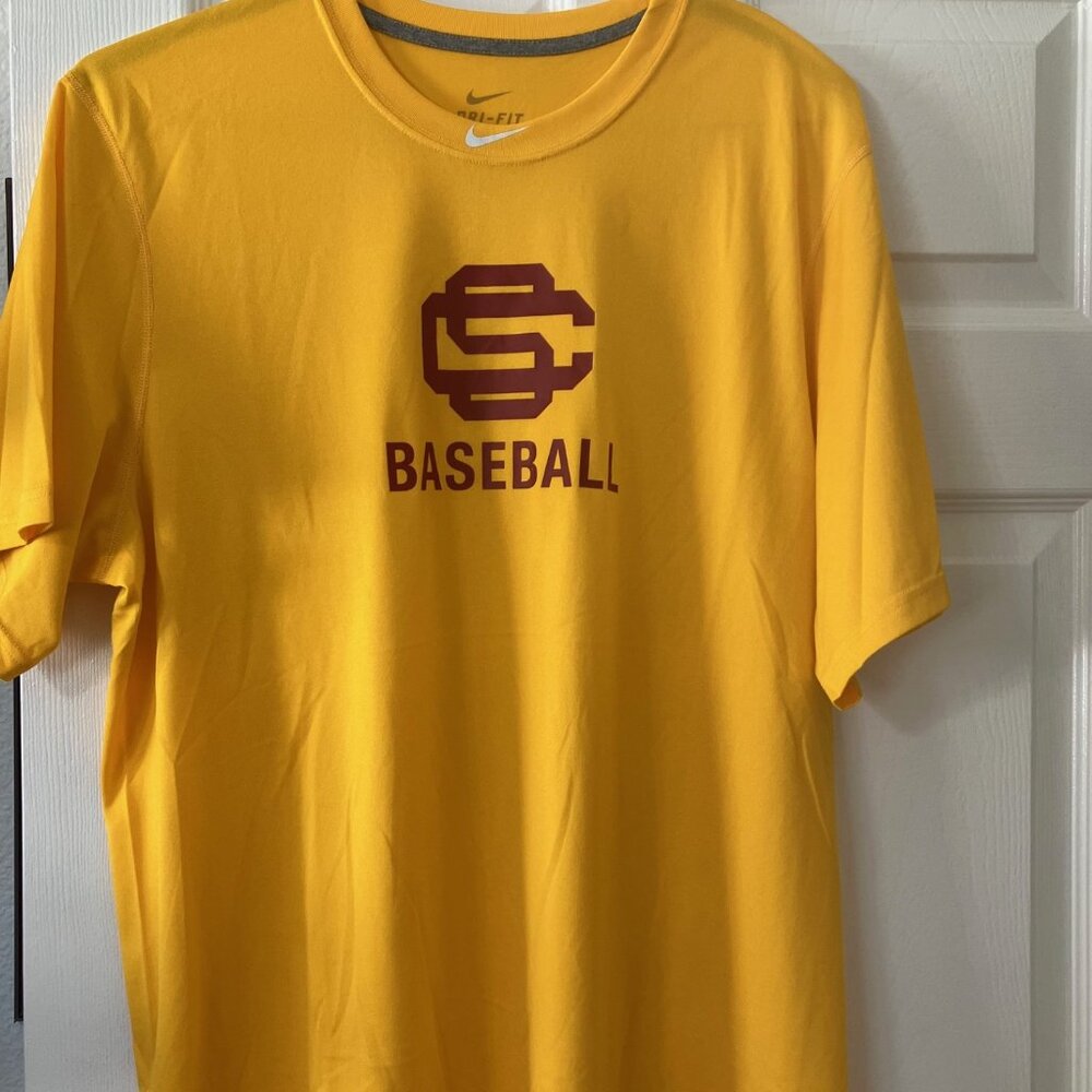 Nike SC Baseball Dri-Fit Gold Large Short Sleeve T-Shirt
